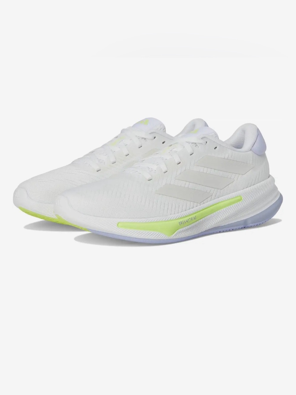 adidas White Sneakers with Neon Yellow Accent NWB